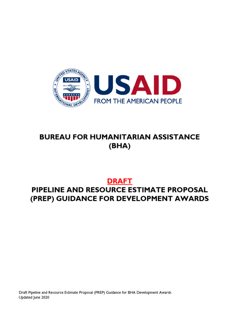 BHA PREP Guidance for Development Awards | PDF | Budget | Food Security
