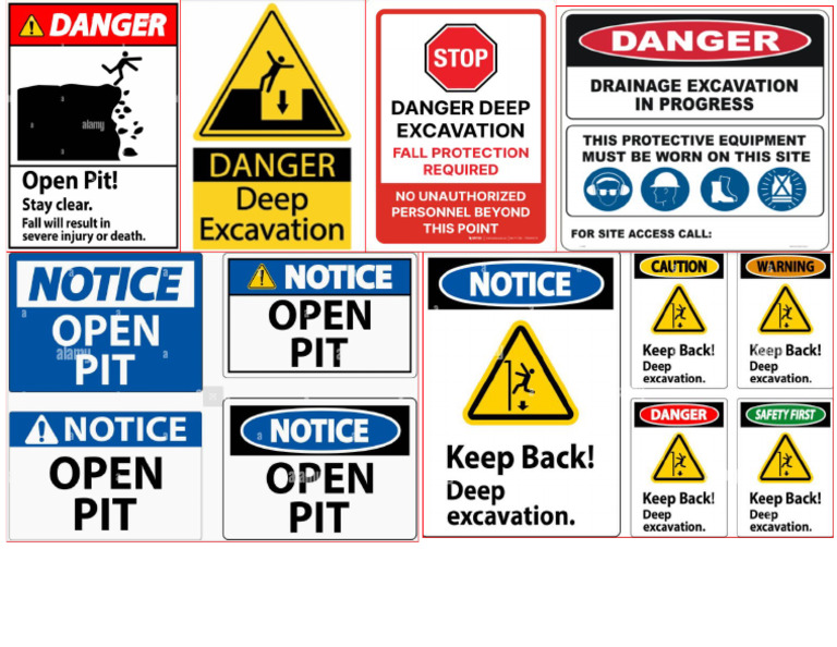 excavation sign combination | PDF