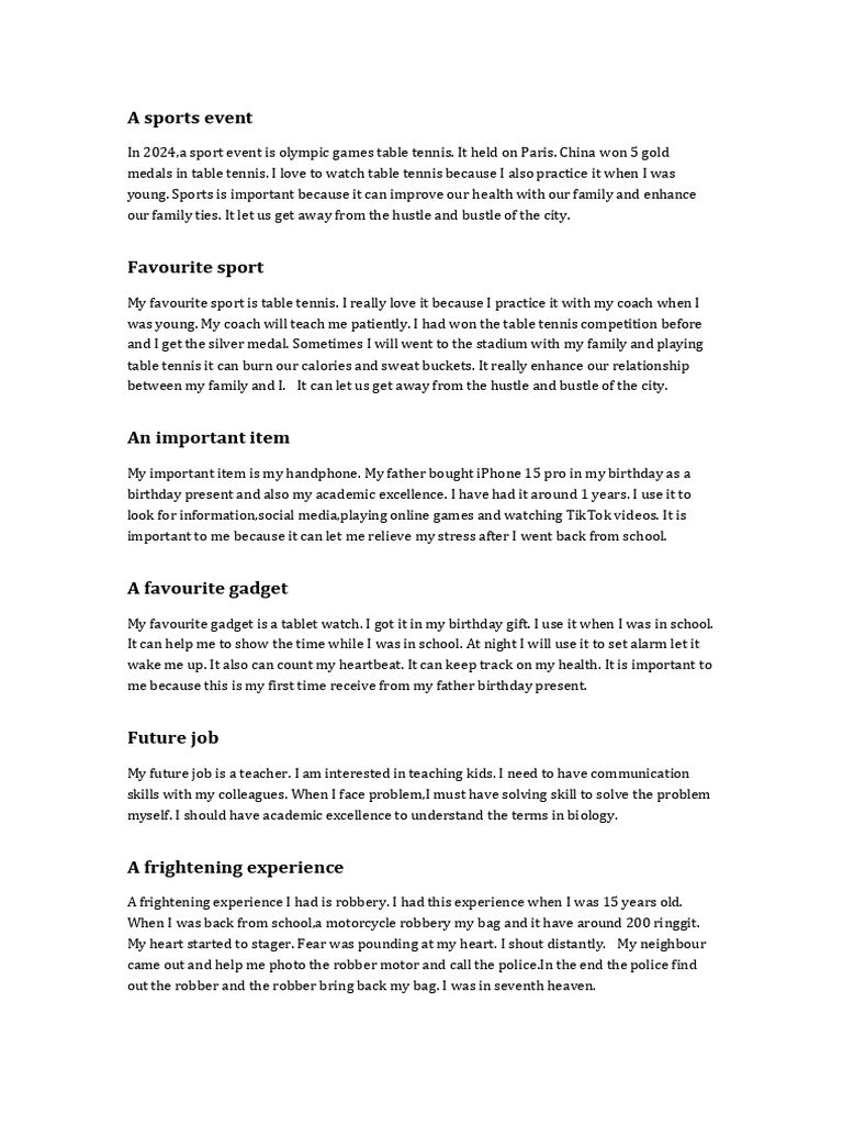 Speaking 5 | PDF