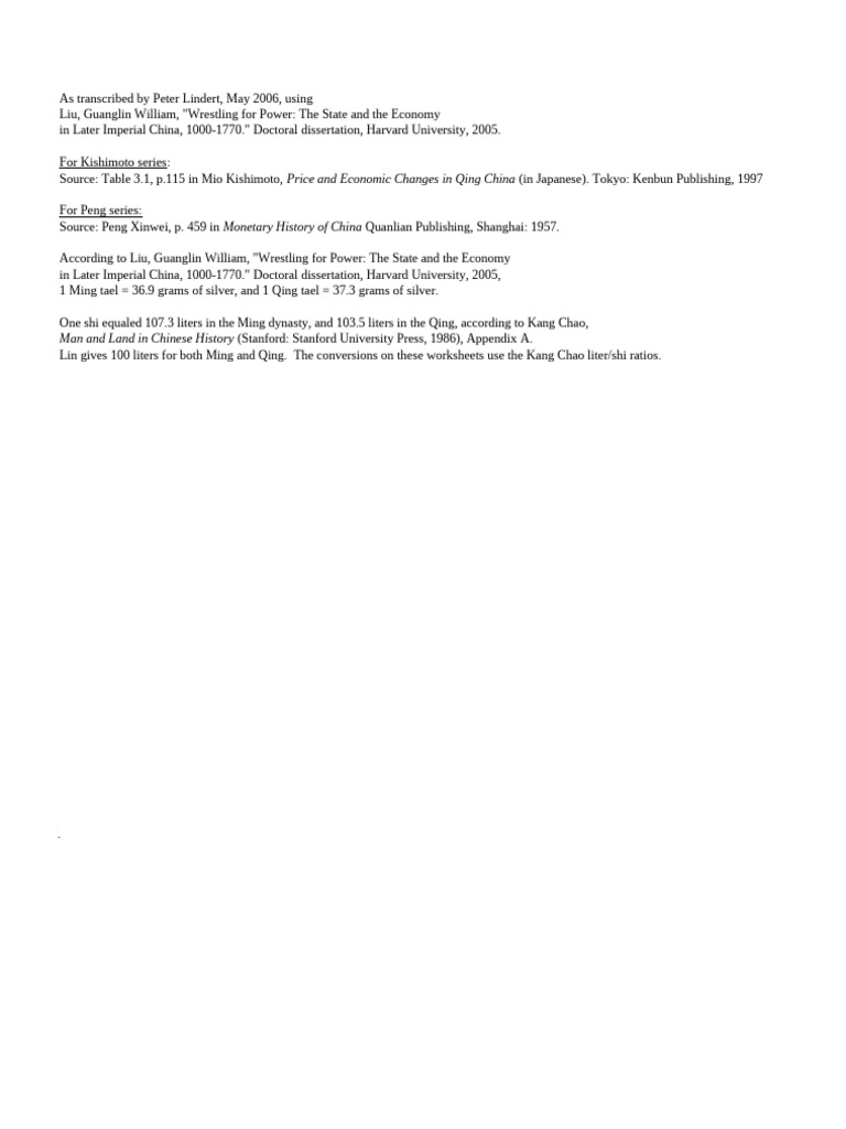 Rice Prices in Imperial China | PDF | Qing Dynasty | China