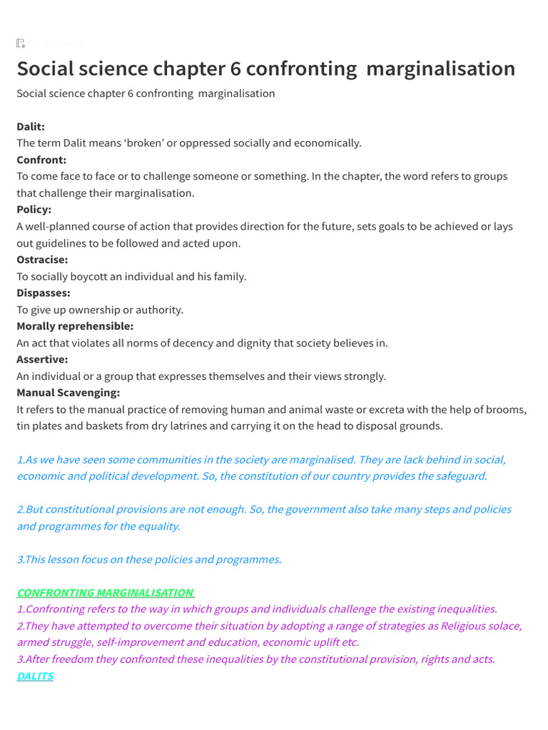 Confronting Marginalisation: Dalit Rights | PDF | Dalit | Social Exclusion