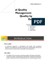 Total Quality Management Quality by Design
