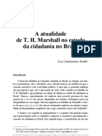 A Atualidade de T.H. Marshall No Estudo Da Cidadania No Brasil