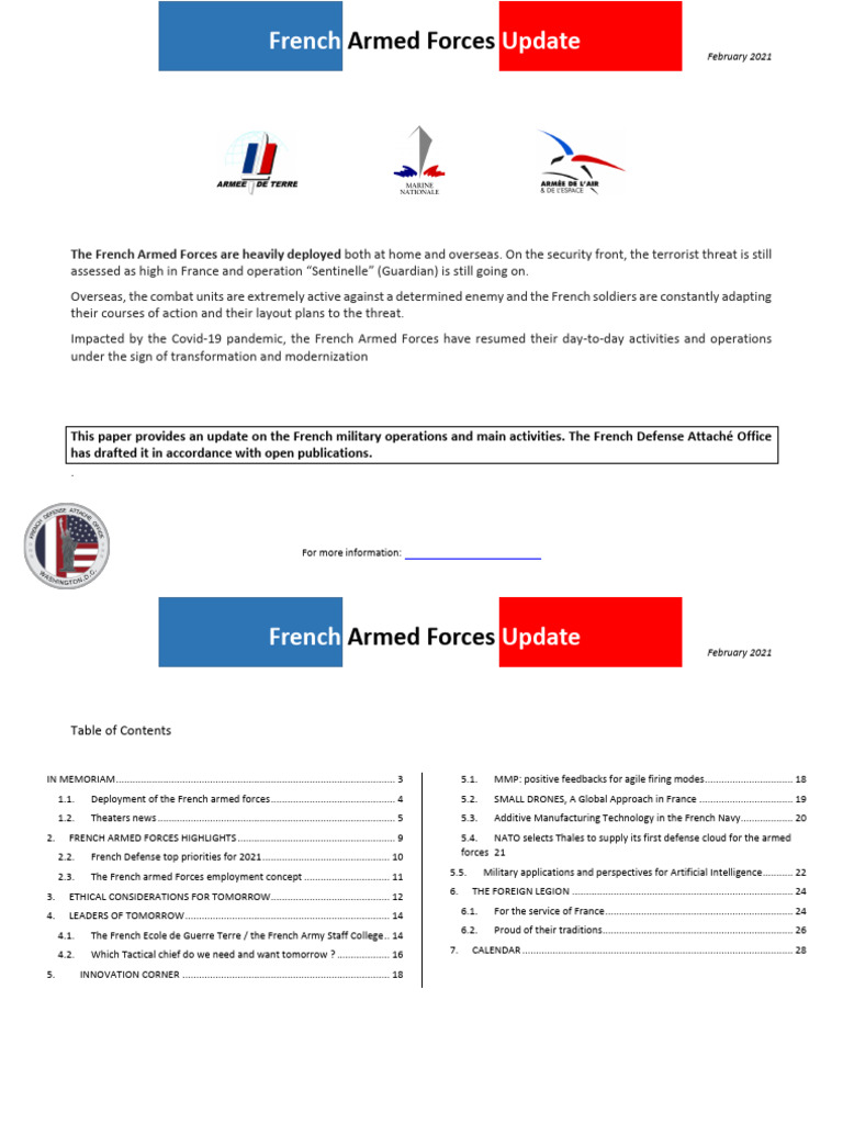 French Armed Forces Update | PDF | Military