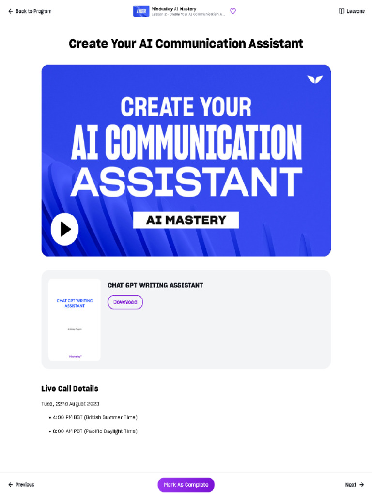 02-Lesson 2 - Create Your AI Communication Assistant | PDF