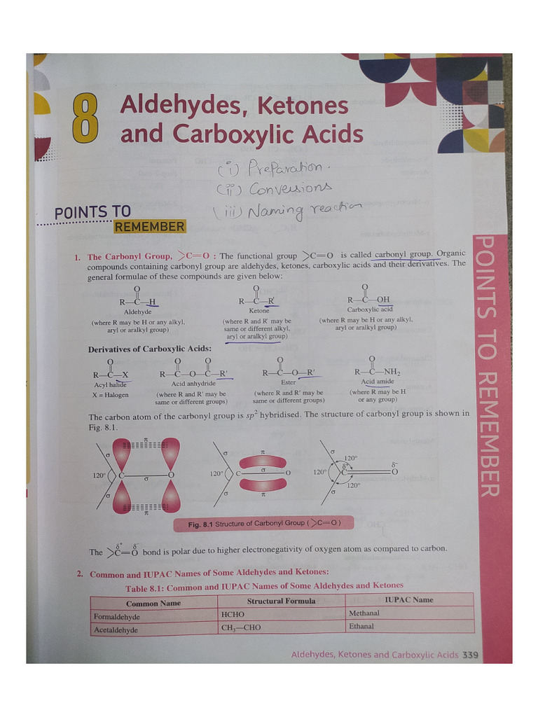 Aldehydes, Ketones and Carboxylic Acid | PDF