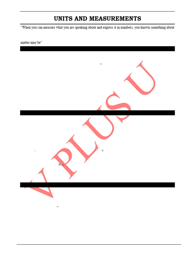 Understanding Units and Measurements | PDF | International System Of ...