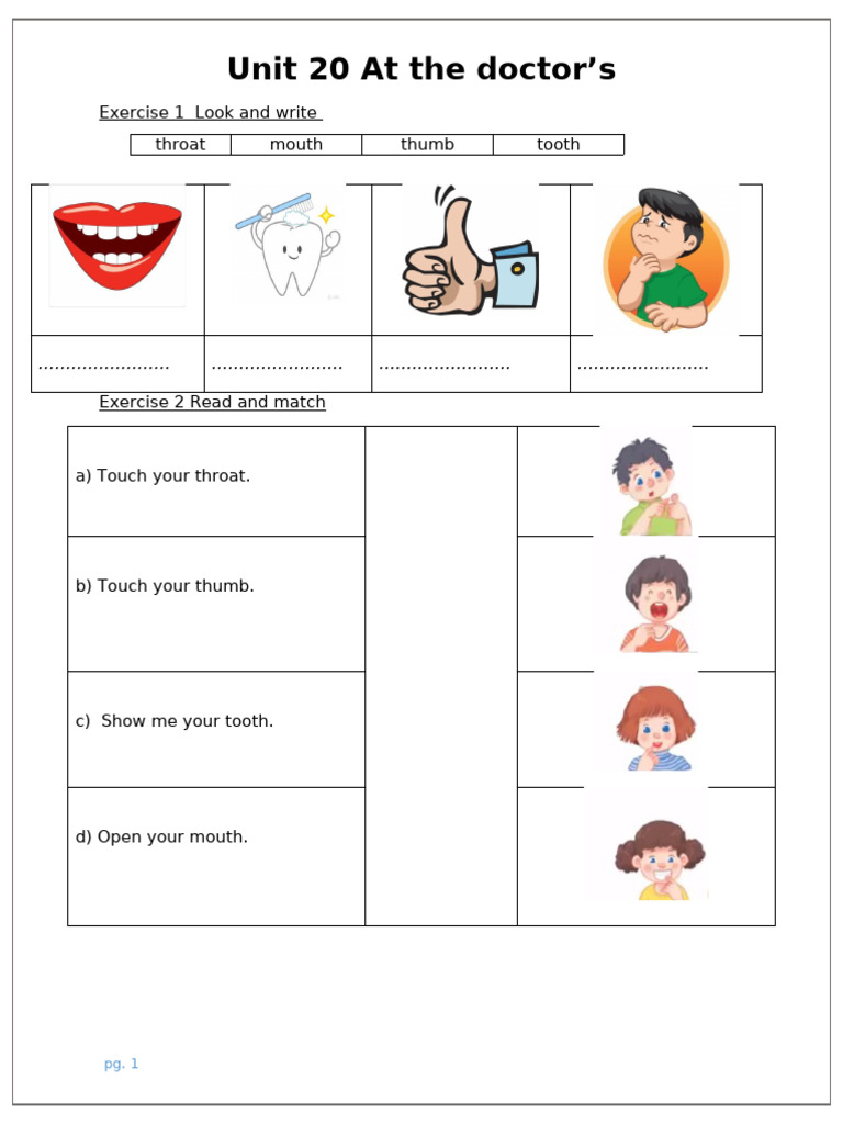 Bài Tập Lớp 2 MACMILLAN Unit 20 | PDF