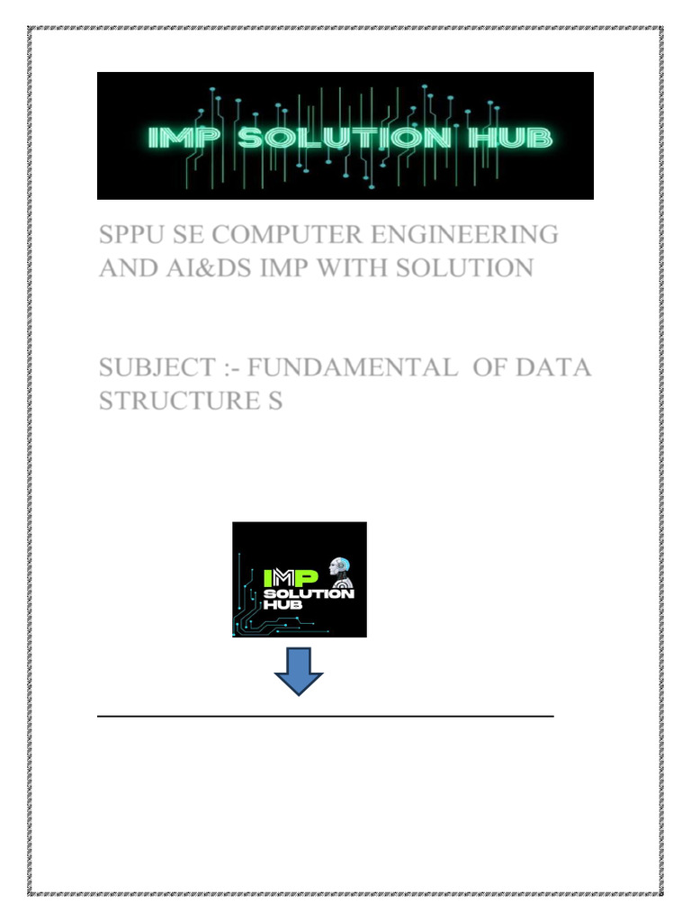 SE Comp & Ai&DS FDS Solve Questions Paper (IMP Solution Hub) | PDF