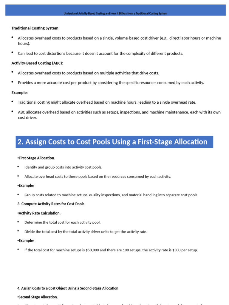 Activity Cost Allocation in ABC | PDF | Business | Business Economics