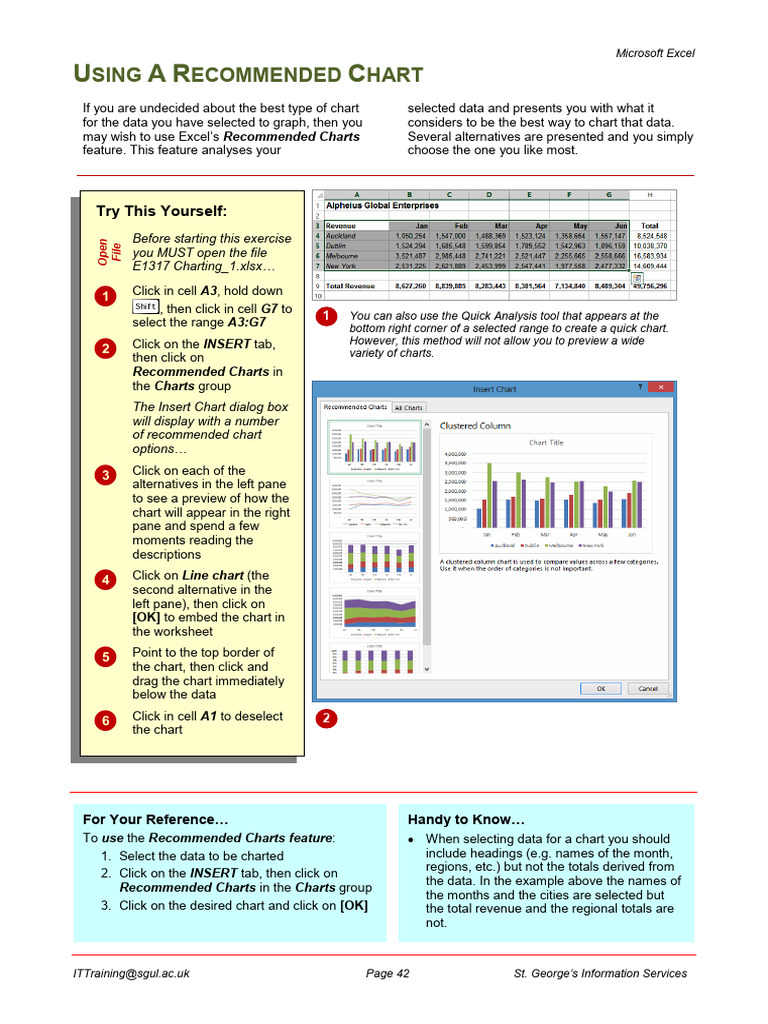Excel Fundamentals Manual 拆分46 | PDF | Microsoft Excel | Chart