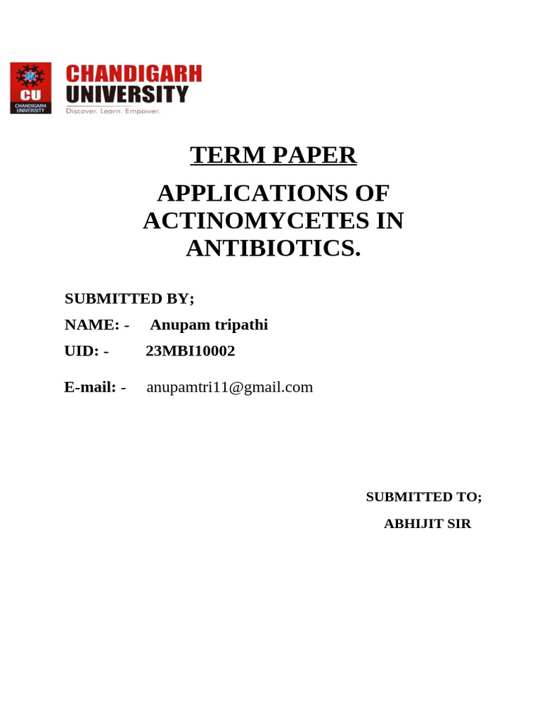 23MBI10002 Short Term Paper | PDF | Fungus | Bacteria