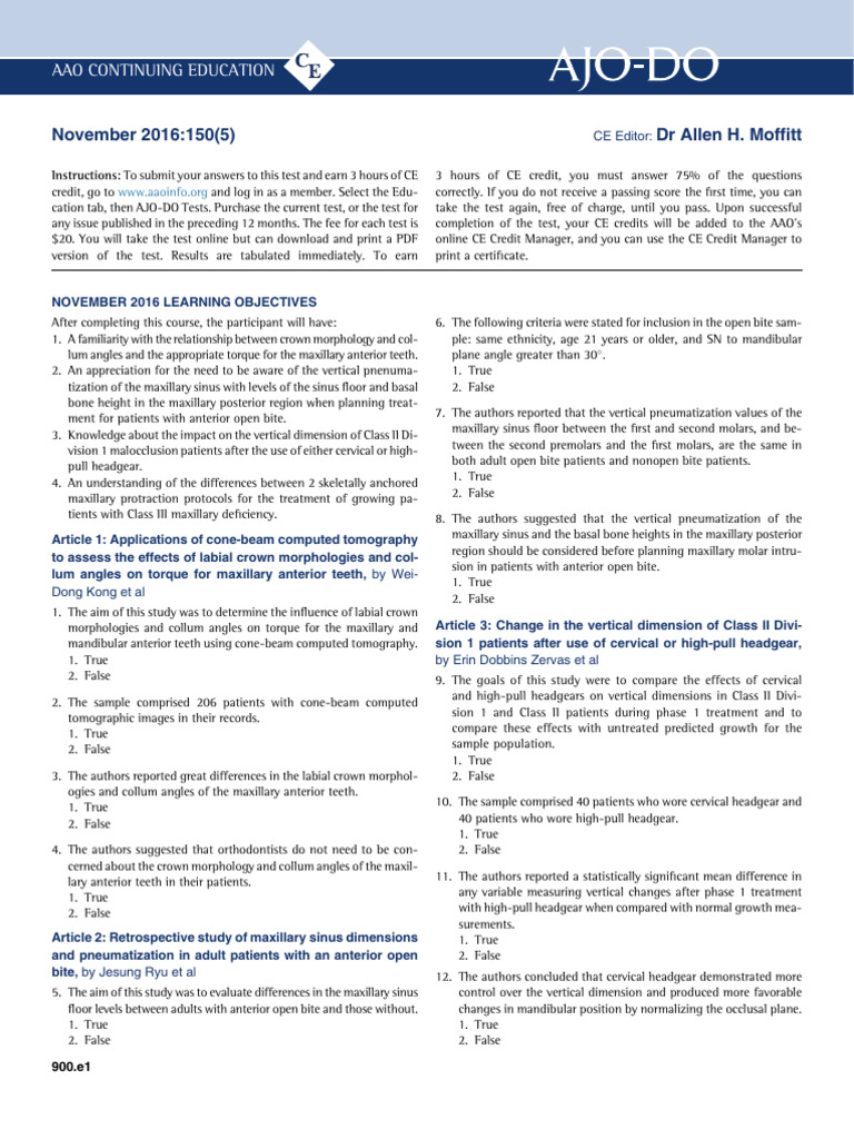 November 2016 150 (5) - Ymod | PDF | Orthodontics | Dental Anatomy