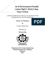 Development of Environmentally Friendly Low Carbon MgO-C Bricks Using Nano Carbon