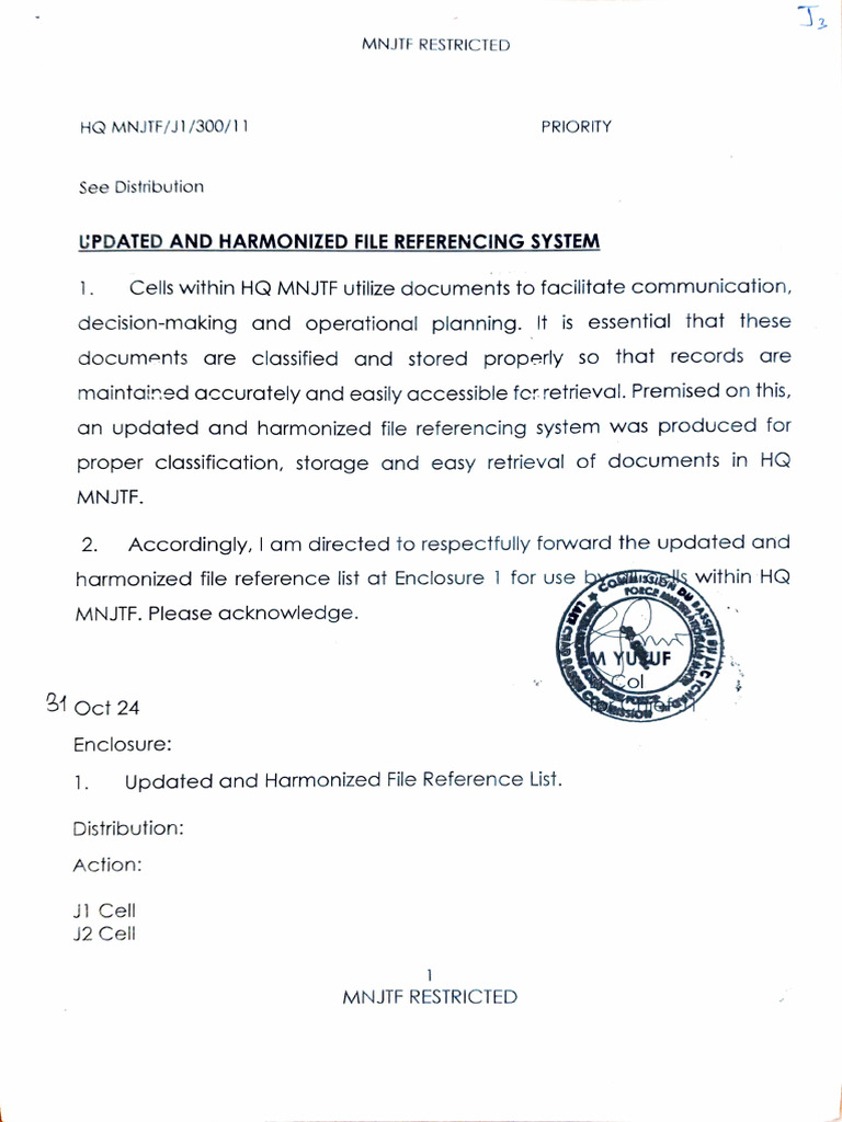 Updated File Reference System MNJTF | PDF | Government | International Law