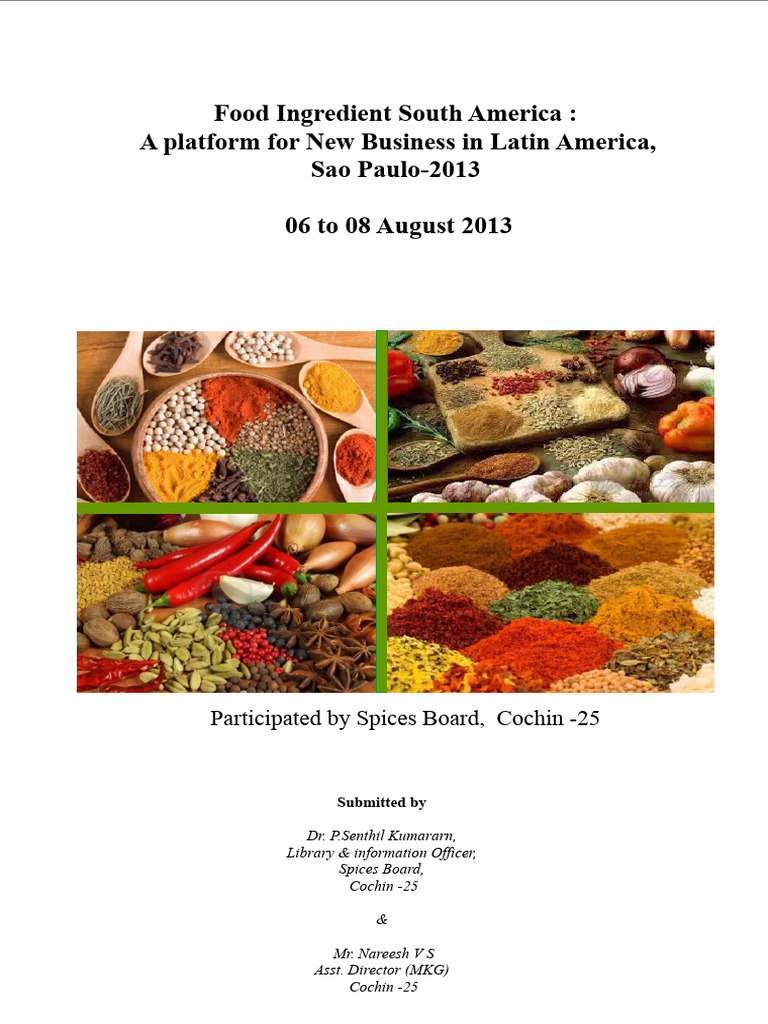 Food Ingredients Sao-1 | PDF | Temperate Climate | Rain