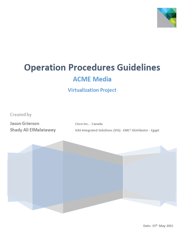 ACME Project Operation Procedures Guidelines | PDF | Virtual Machine ...