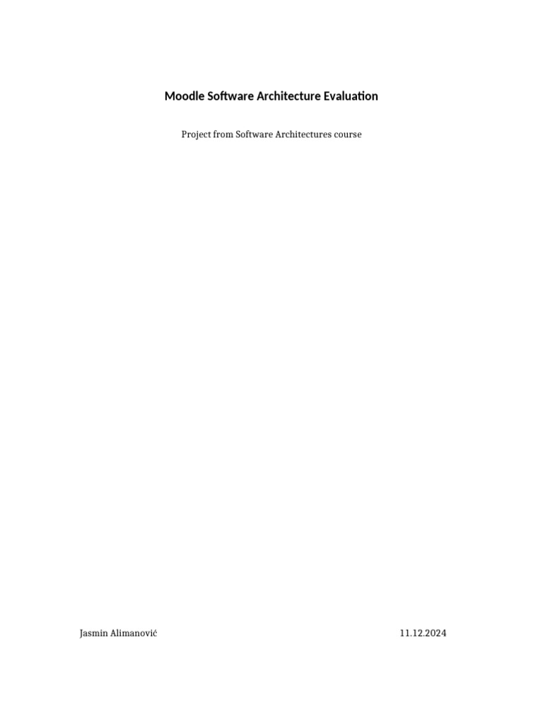 Moodle Architecture Evaluation Report | PDF | Moodle | Software