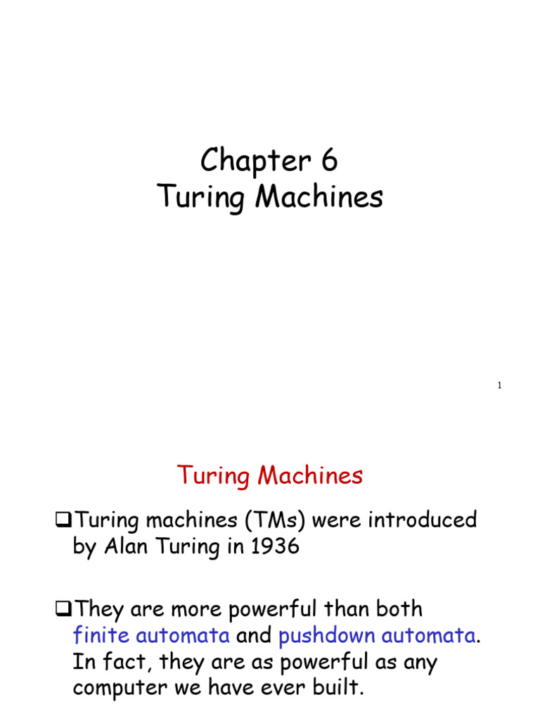 Chapter 6 Part 1 Pdf Automata Theory Metalogic