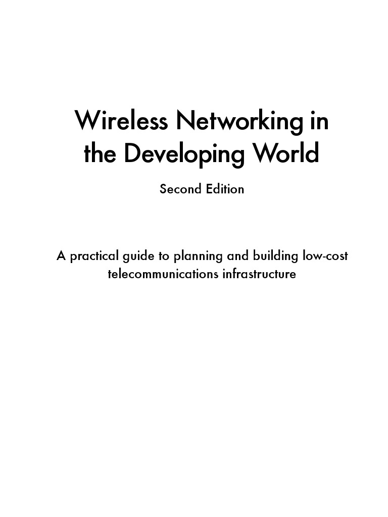 Wireless Networking in The Developing World | PDF | Ieee 802.11 | Waves