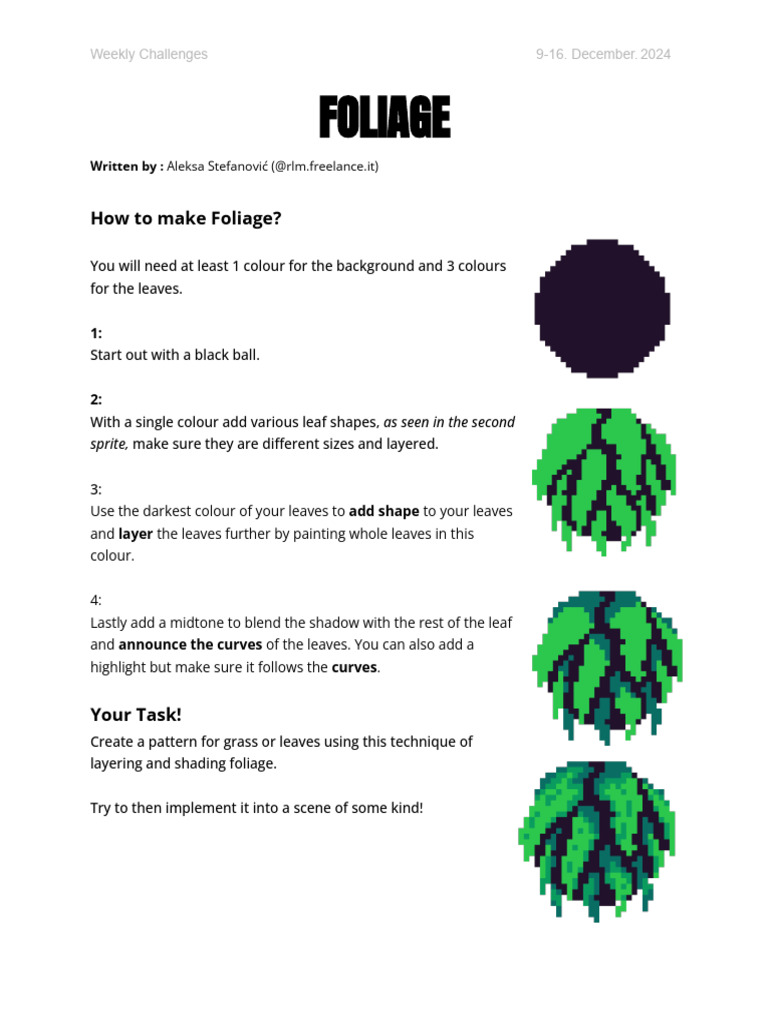 Foliage Creation Techniques Guide | PDF