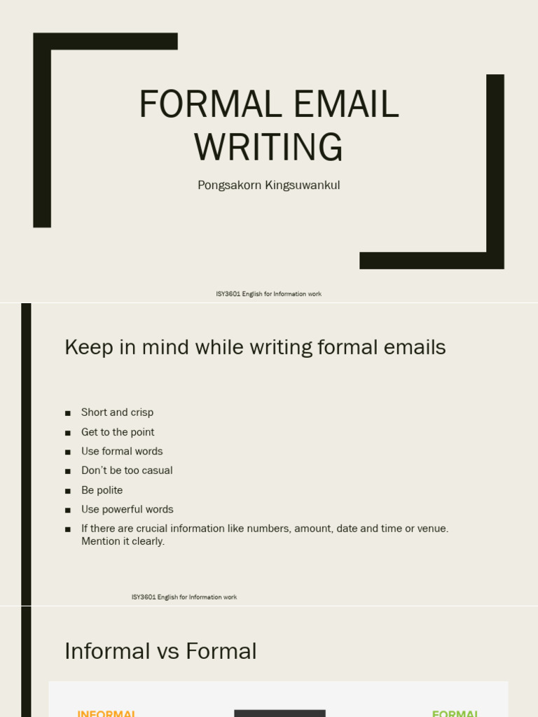 Formal Email Writing Guide | PDF