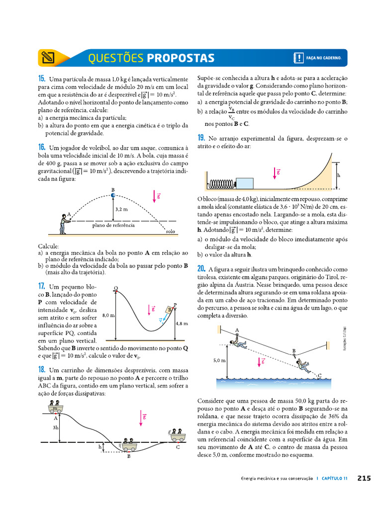 Lista de Exercícios Do Livro - Energia Mecânica | PDF