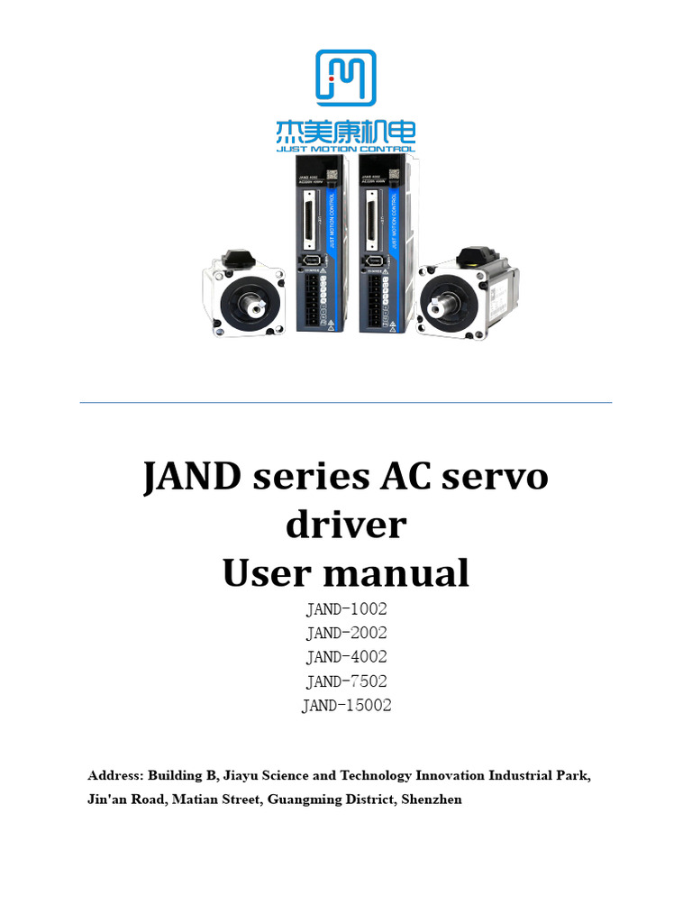 JAND Series AC Servo Driver Manual | PDF | Automation | Machines