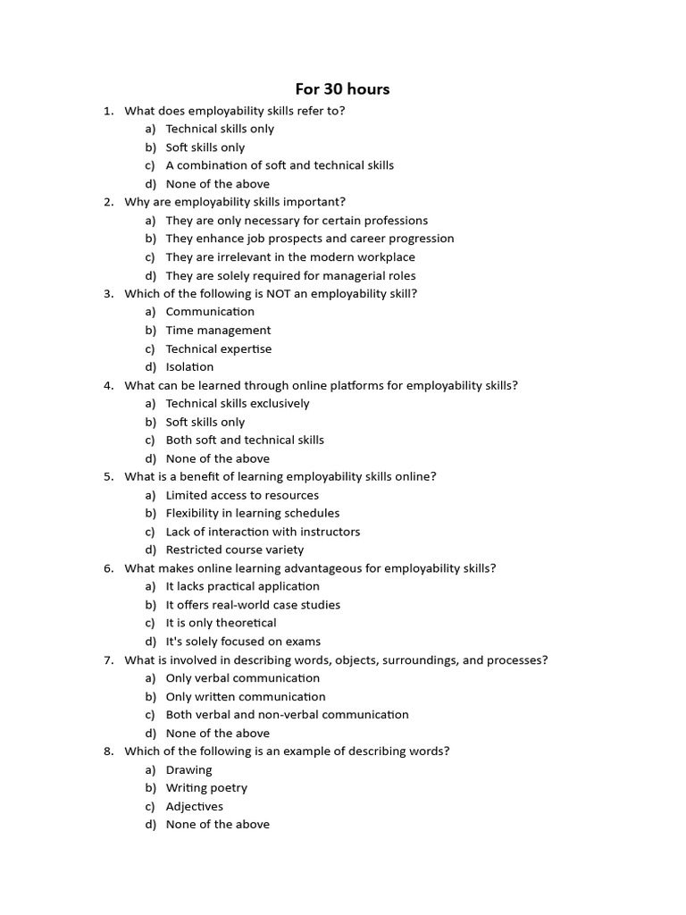Essential Employability Skills Guide | PDF | Climate Change