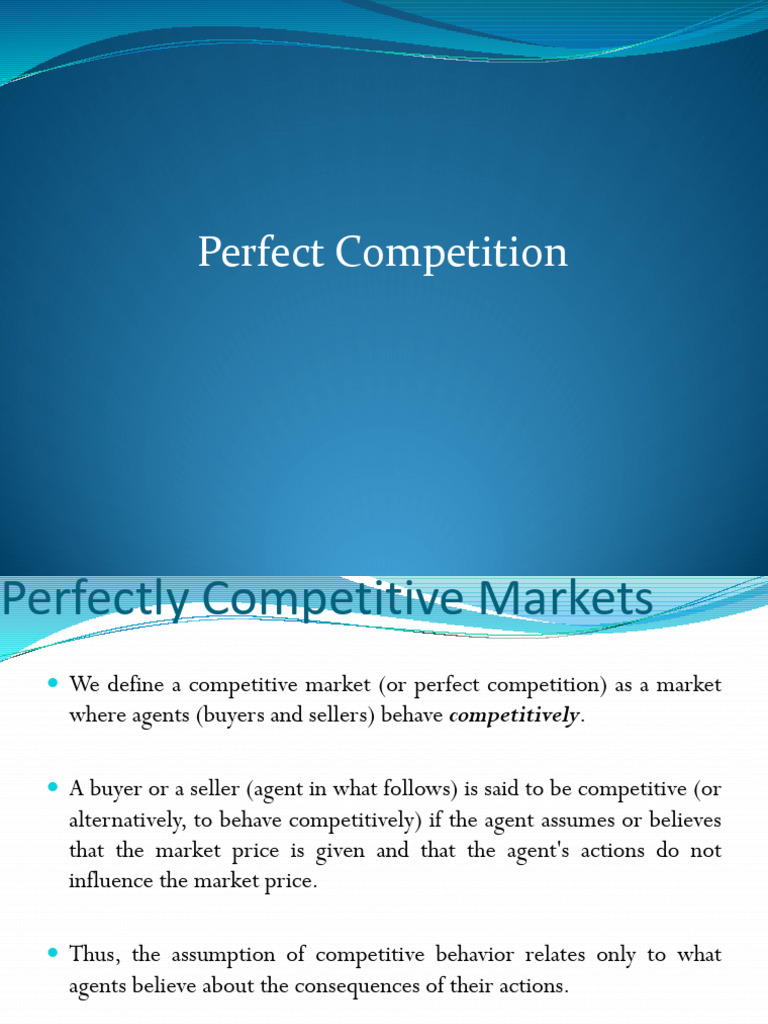 Understanding Perfect Competition | PDF | Monopoly | Profit (Economics)