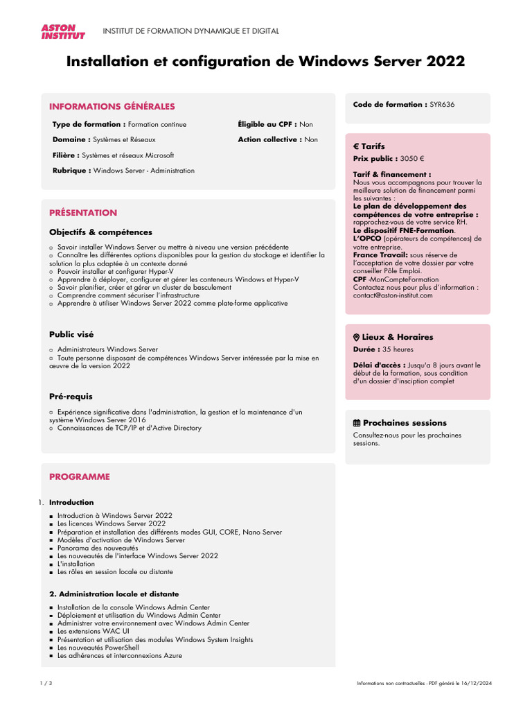 Installation de Windows Server 2022 | PDF | Système de noms de domaines ...