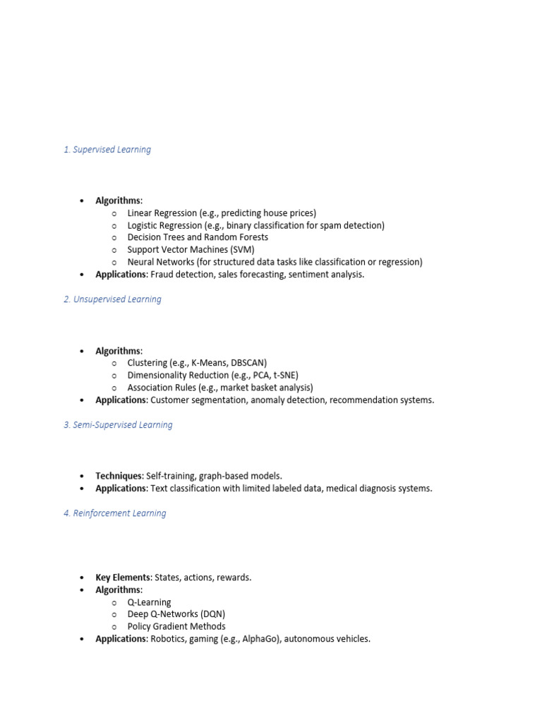 Key Machine Learning Techniques Explained | PDF | Machine Learning ...