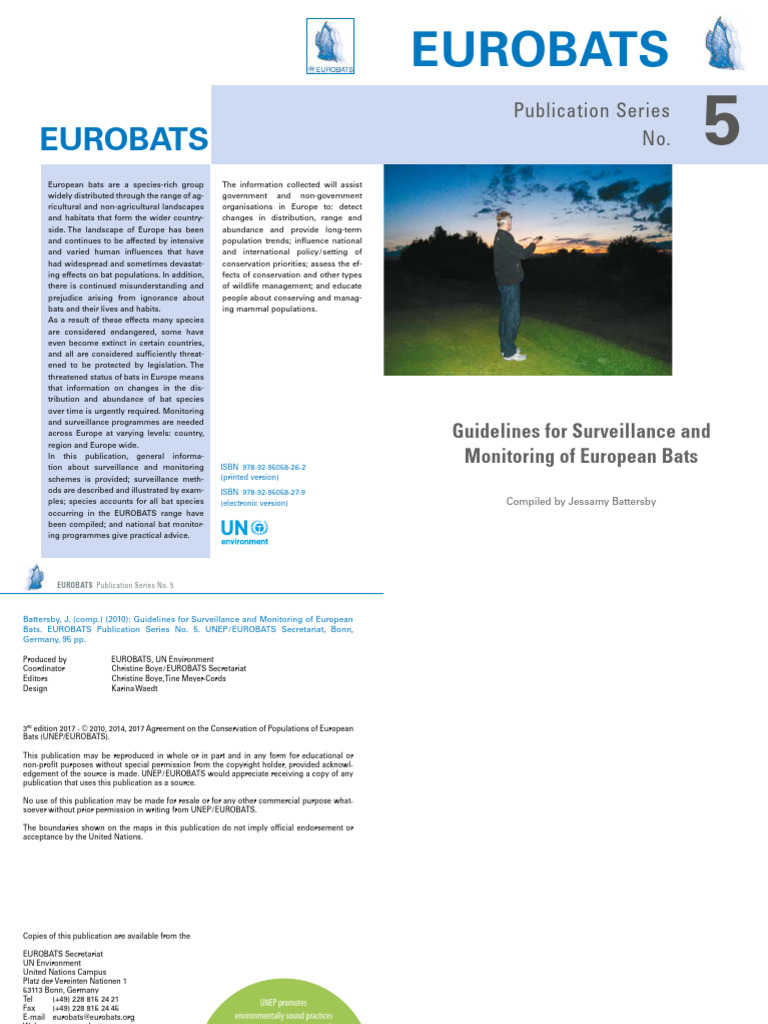 Guidelines for Monitoring European Bats | PDF | Environmental ...