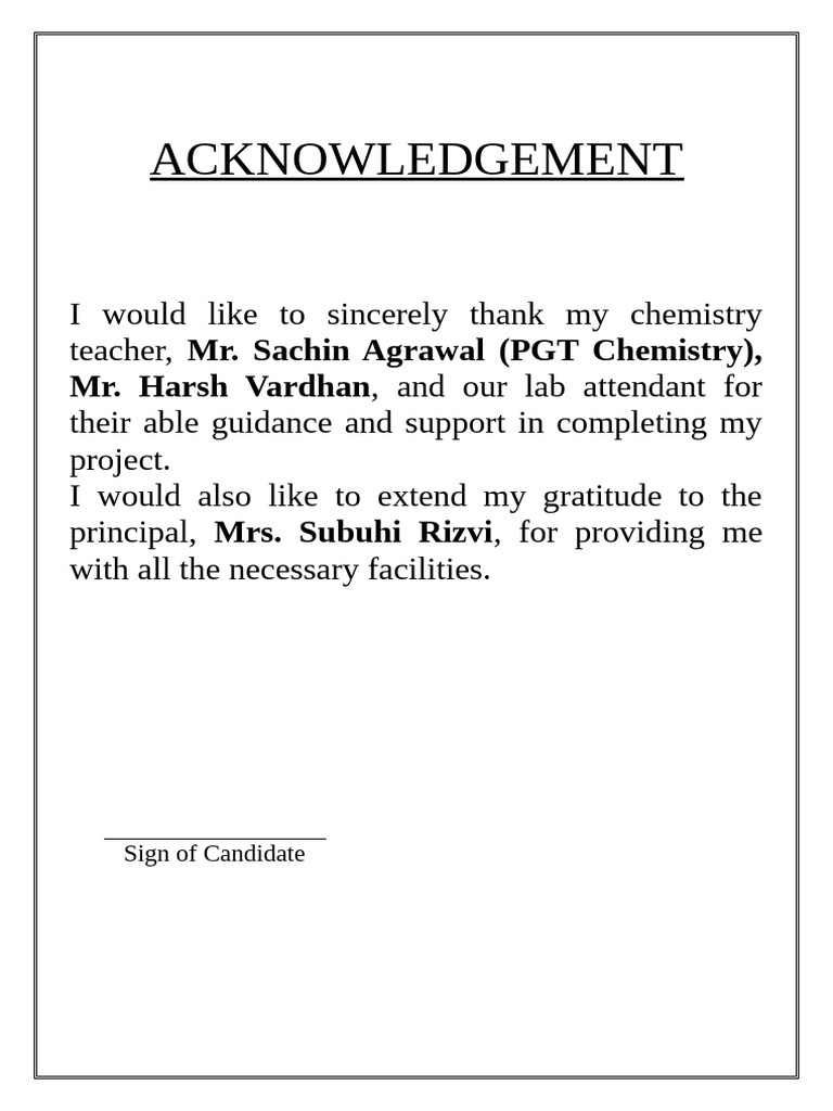 Acknowledgement | PDF
