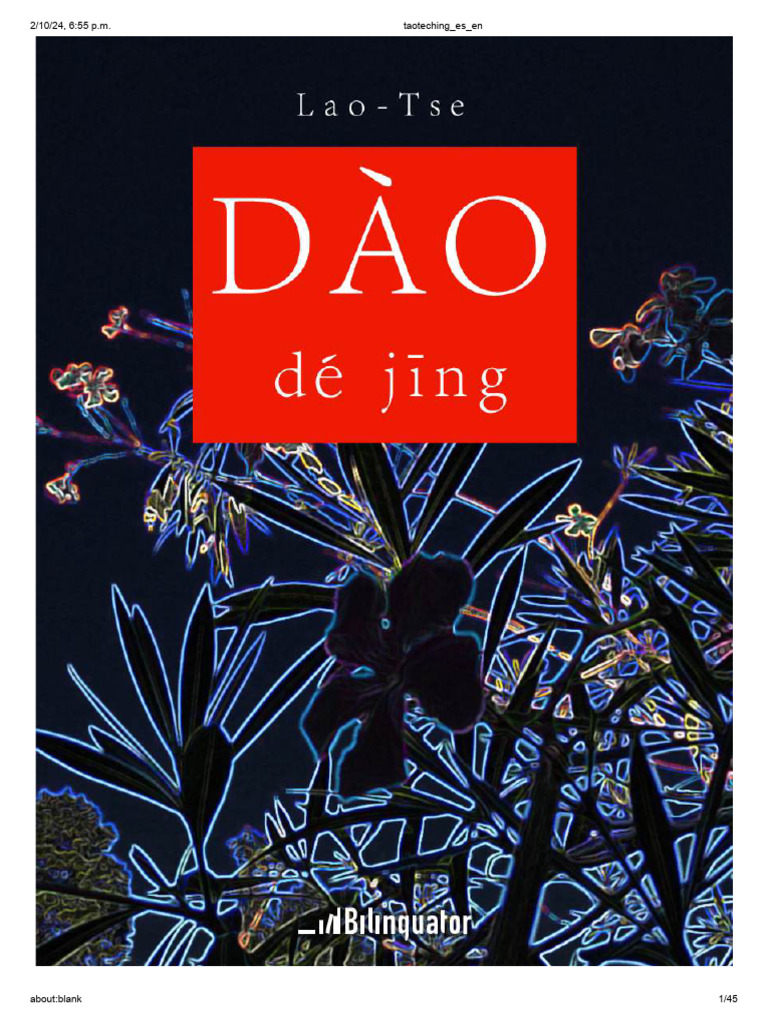Tao Te Ching Lao Tzu Pdf Laozi Literatura China