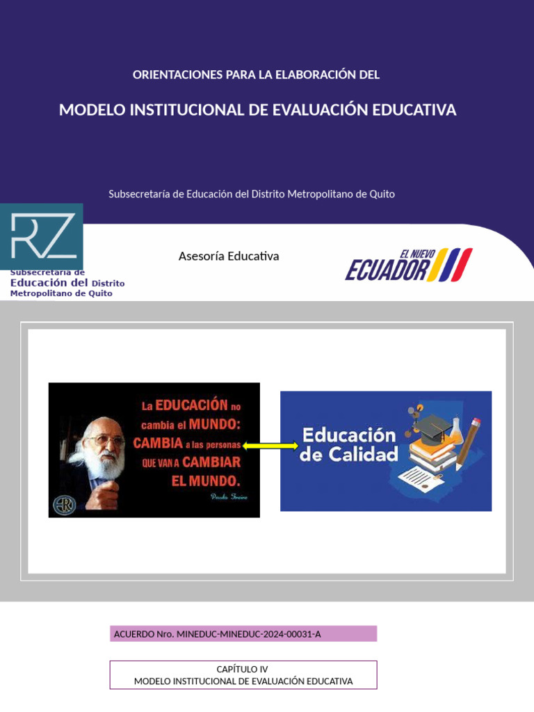 Modelo de Evaluación Educativa 2024 | PDF | Evaluación | Cognición
