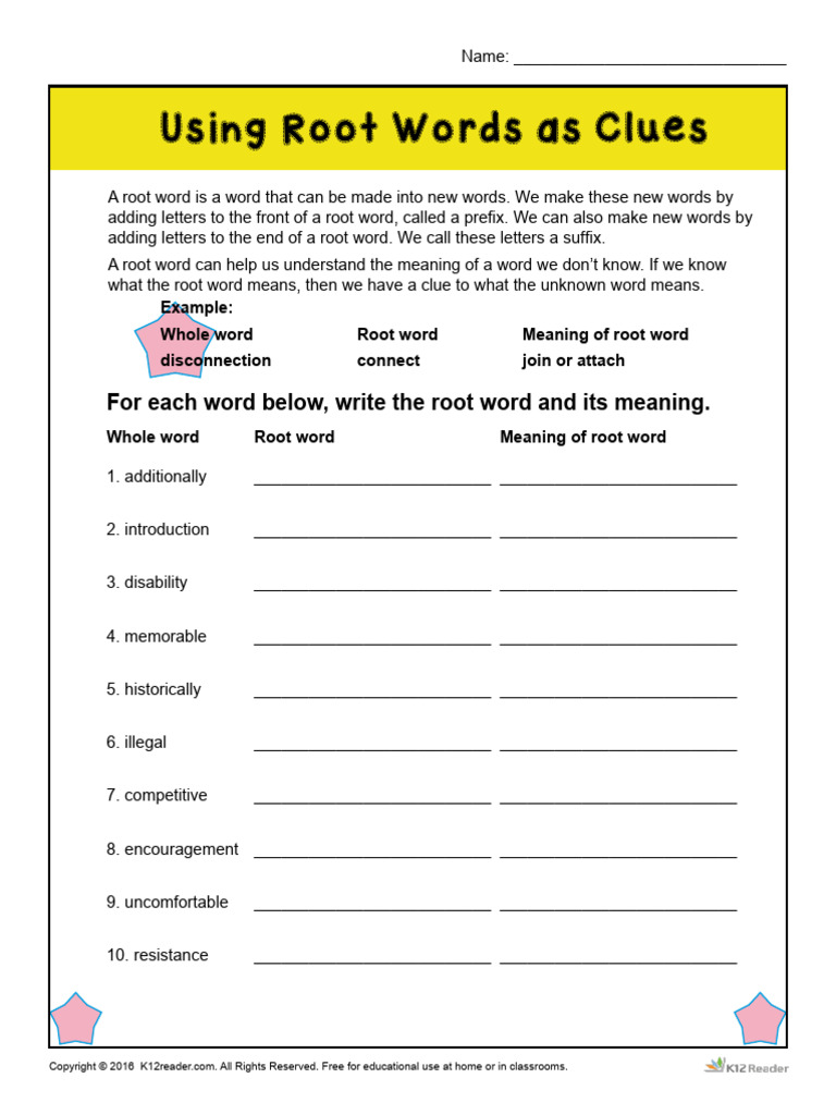 Understanding Root Words and Affixes | PDF | Language Families ...
