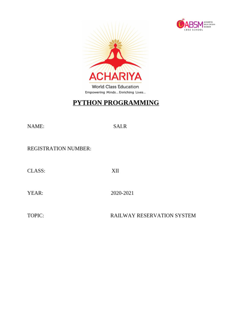 Railway reservation system pdf user computing computing