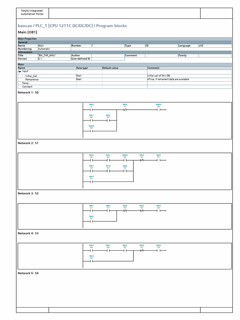 PLC Program Blocks Overview | PDF