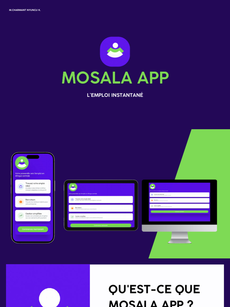 Mosala App : Révolution de l'emploi en Afrique | PDF | Application ...