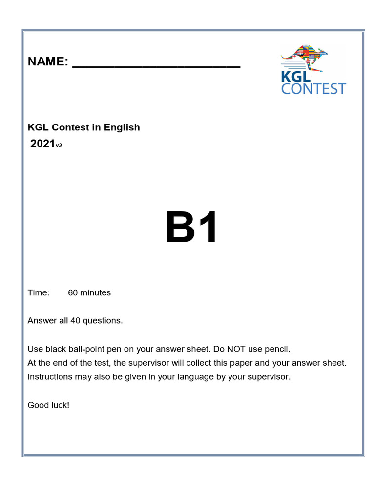 B1 Stage 1 2021 Pdf Eagle J K Rowling