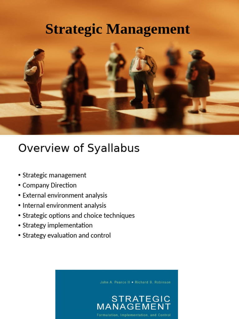 Strategic Management Overview for MBA | PDF | Strategic Management | Goal