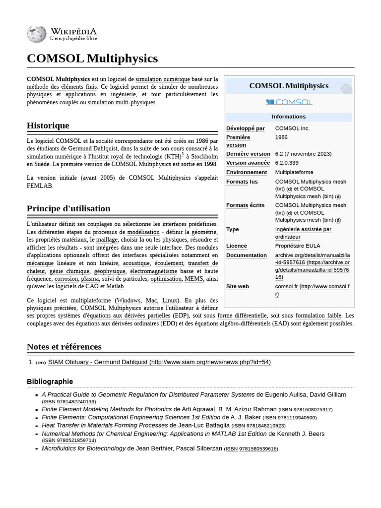 COMSOL Multiphysics : Simulation avancée | PDF | Informatique | Génie ...