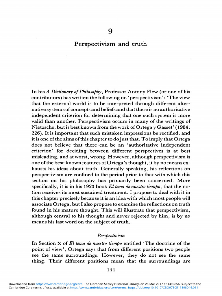 Dobson, A. (N.D.) Perspectivism and Truth. An Introduction To The