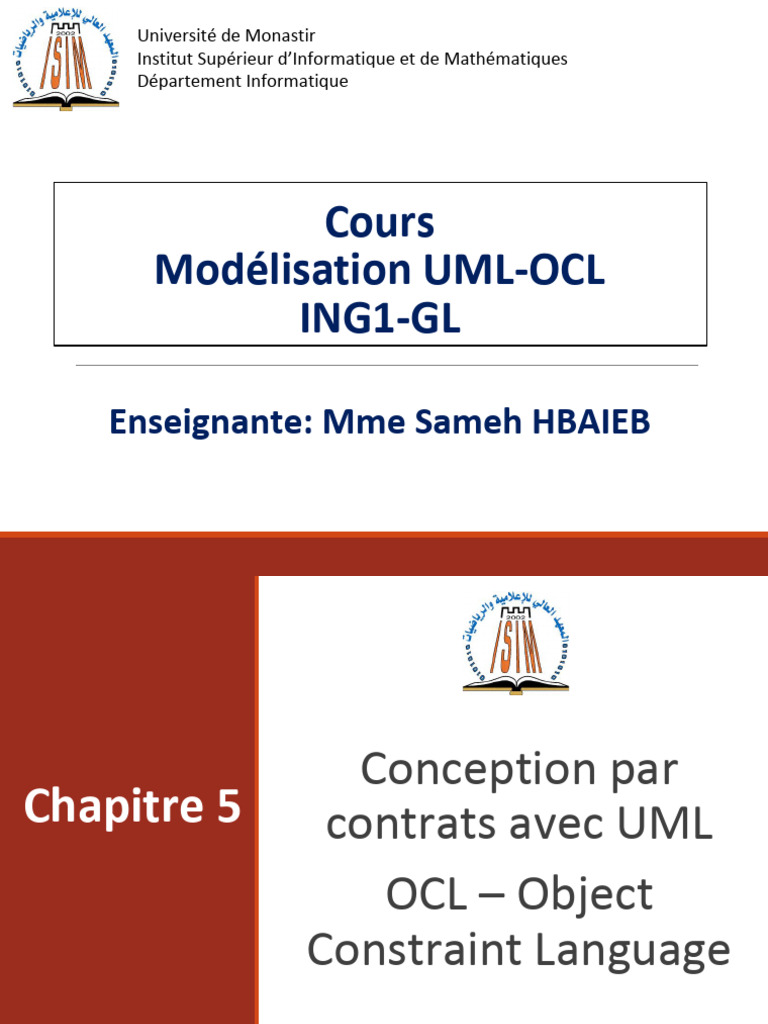 Conception UML avec OCL | PDF | Langage de Modélisation Unifié | Modèle ...