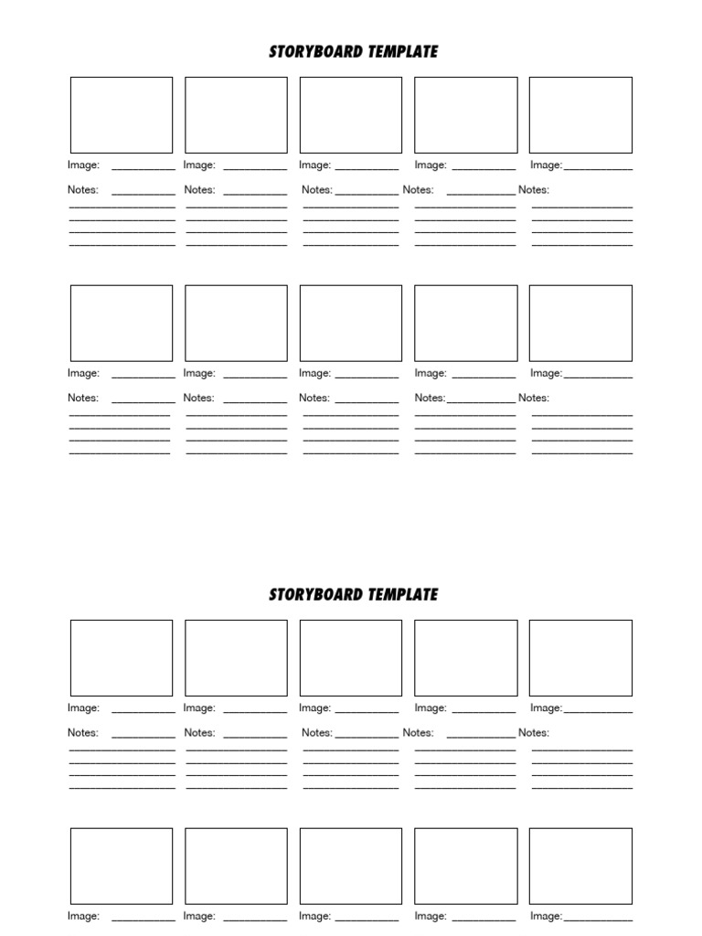 Storyboard Template for Trailers | PDF