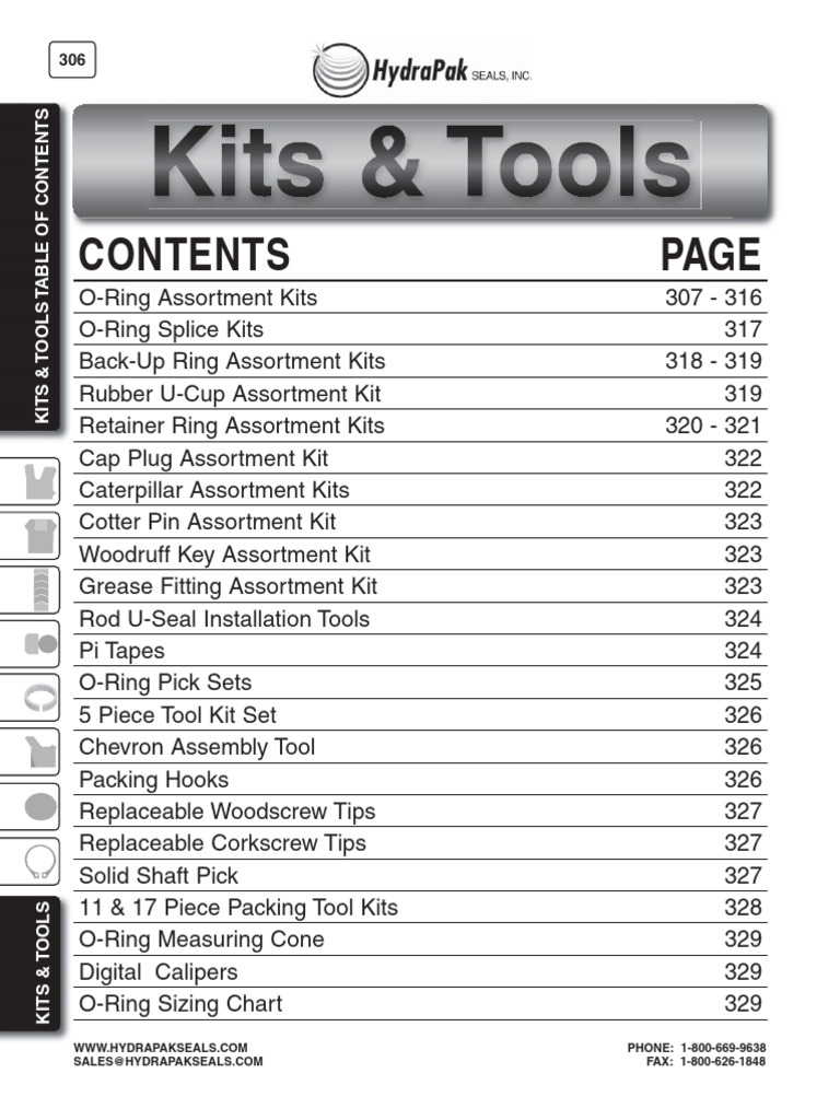 O-Ring Kits and Tools Overview | PDF