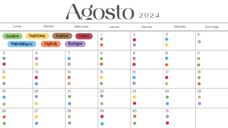 August Study Planner | PDF