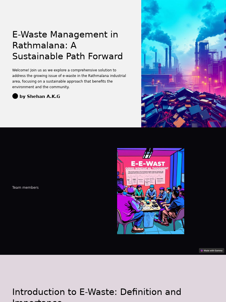 E Waste Management in Rathmalana A Sustainable Path Forward | PDF ...