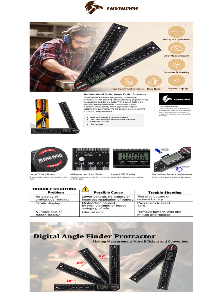 Digital Angle Finder Protractor | PDF